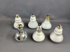 Assorted Light Bulbs and Outdoor Wall Lantern