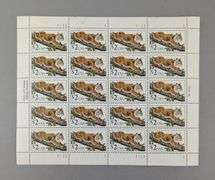 US Postage Stamps - $1 Saratoga & $2 Bobcat