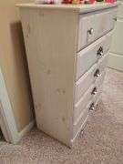 Five Drawer Dresser with Floral Design