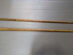 Tribal Style Spears With Woven Casing Over Shaft, 7' Long