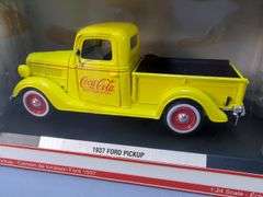 Coca-Cola 1955 Chevy 5100 & 1937 Ford Pickup Diecast Truck Set