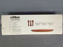 The Cellar 7-Piece Relish Set with Aerovino Wine Aerator and Chef Bottle Stopper