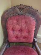 Ornate Velvet Upholstered Parlor Chair