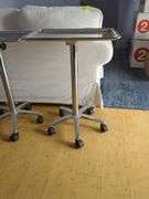 Stainless Steel Rolling Tray Tables, Qty 2, 29"