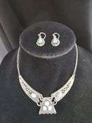 Sterling Silver and Turquoise Necklace and Earring Set