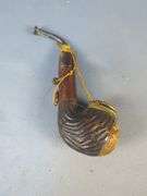 Carved Wood Tobacco Pipe with Lid