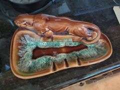 Ceramic Panther Ashtray