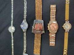 Ladies Fashion Wrist Watches with Assortment of Colors and Styles, Including Anne Klein, l.e.i., CC, Qty 5