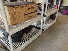 Polyvinyl Shelving Units, Qty 2