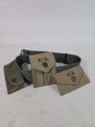 G&K 1917 US Embossed Leather Holster On Web Belt With Leather Pouch, And Web Belt With 1942 Dated Pouches, And More