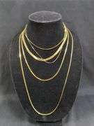 Ladies Gold Tone Necklaces, Various Styles And Lengths, Qty 11