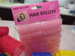 Velcro Hair Curlers And Plastic Rollers, Various Sizes