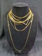 Ladies Gold Tone Necklaces, Various Styles And Lengths, Qty 11