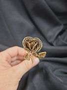 Sterling Silver Gold-Tone Rose Brooch Pin
