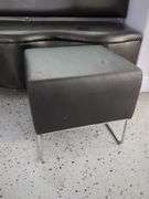 Vinyl Bench Seat and Ottoman