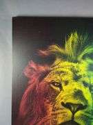 Lion Rasta Color Canvas Art Print, 36" x 24"