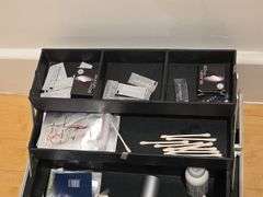 Eyelash Extension Supplies and Two Carrying Cases
