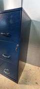 Blue Metal 3-Drawer Filing Cabinet