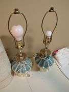 Iridescent Glass Lamps with Shade