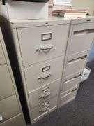 Hon 4-Drawer Upright File Cabinet, Qty 2, Mild Wear