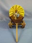 Handcrafted Wooden Covered Wagon and Stagecoach Models