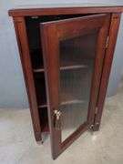 Finished Cabinet with Ribbed Glass Door