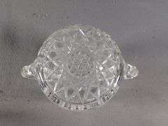 Crystal Cut Glass Pitcher, Creamer, Sugar Bowl, And Glasses