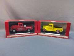 Coca-Cola 1955 Chevy 5100 & 1937 Ford Pickup Diecast Truck Set