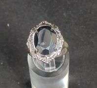 Ladies Sterling Silver Ring With Center Stone, Size 6.75