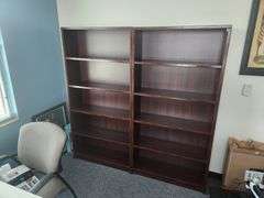Global Wood Concepts Book Cases With Adjustable Shelves, Qty 2