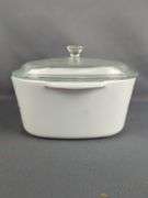 CorningWare Casserole Dish, Knife Set with Block, and Wooden Bowl