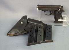 Walther PPK 7.65mm Pistol SN# 357785, Nazi Mark, 4 Total Mags, In Leather Holster
