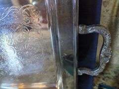Silver Plated Serving Set with Tray and Goblets And 1982 World's Fair Bell