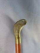 Brass Cobra Head Handled Walking Stick