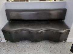 Vinyl Bench Seat and Ottoman