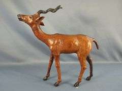 Leather Wrapped Antelope Figurine