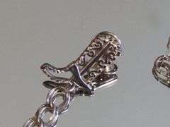 Sterling Silver Western Theme Jewelry Including Cowboy Boot Turquoise Earrings, Charm Sweater Pin And More
