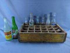 Assorted Vintage Soda Bottles In Coca-Cola Crate