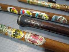 German Walking Stick And Cane Collection With Badges, Qty 5, And Decorative Walking Sticks And Canes, Qty 3