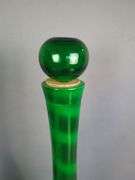 Pair of Green Glass Decanters with Stopper