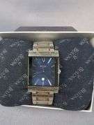 Bulova Silver Toned Stainless Steel Watch, In Box With Spare Links