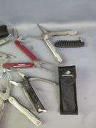 Pocket Knife And Multi Tool Collection, Brands Include Winchester, Alltrade, Victorinox, Wenger, And More, Total Qty 12