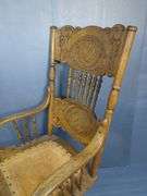 H.B. & W Co. Carved Wood Swivel Desk Chair