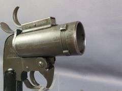 Pistol Pyrotechnic M8 Flare Gun SN# 296611, Marked U.S. Property, In Leather Holster