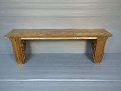 Decorative Wooden Wall Shelf With Carved Corbels