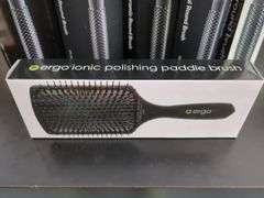 Ergo Ionic Ceramic Round Brush & Polishing Paddle Brush - Styling Tools Bundle