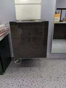 Modern Paper Tall Floor Lamp And Floating Cabinet