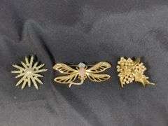 Rhinestone Brooch Collection Qty 7