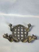 Cast Iron Dog Statue, Horse Figurine, Frog Trivet, and Bulldog Bottle Opener