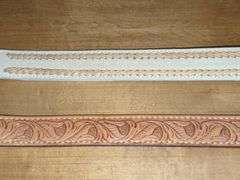 Two Leather Belts with Buckles  Tooled and Embossed